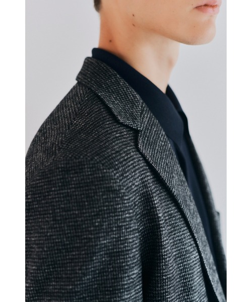 美品●BEAMS F テーラードジャケット 千鳥柄 Mサイズ ネイビー グレー 美品○BEAMS F テーラードジャケット 千鳥柄 Mサイズ ネイビー グレー