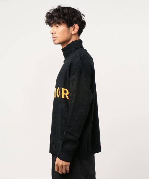「WESTBOY」 タートルネックニット L ブラック メンズ_画像2