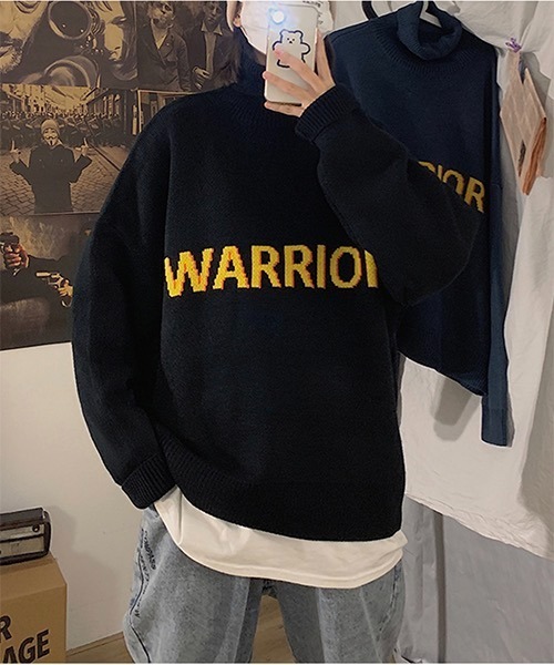 「WESTBOY」 タートルネックニット L ブラック メンズ_画像7