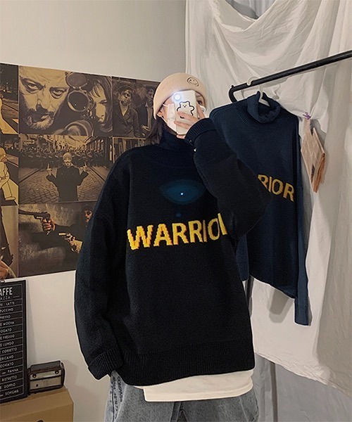 「WESTBOY」 タートルネックニット L ブラック メンズ_画像8