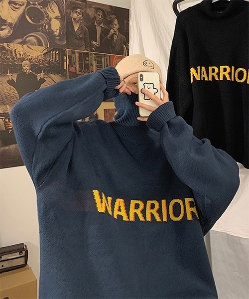 「WESTBOY」 タートルネックニット L ブラック メンズ_画像9