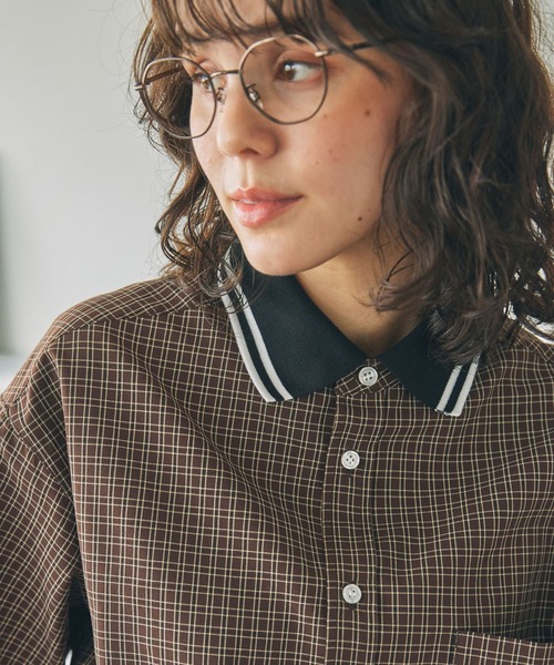 ランバン COLLECTION シャツ ブラウス 半袖 刺繍 36 S 茶 カットソー | LANVIN COLLECTION | ランバン コレクション公式