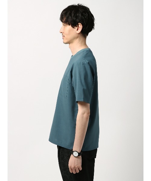 tシャツ 半袖Tシャツ ウォッシャブル ウールライクポリエステル 無地