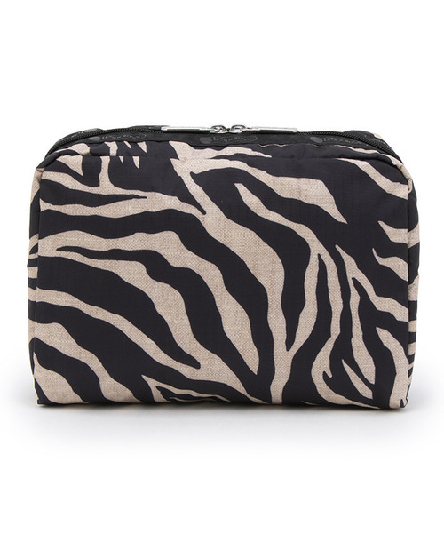 LeSportsac ポーチ EXTRA LARGE RECTANGULAR COSMETIC ラフィア