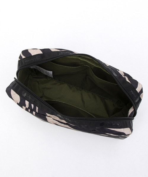 ■LeSportsac■EXTRA LARGE RECTANGULAR COSMETICラフィアゼブラ EXTRA LARGE RECTANGULAR COSMETICラフィアゼブラ（ポーチ