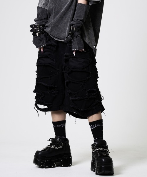 『REFLEM/レフレム』 デニムハーフパンツ メンズ レディース REFLEM（レフレム） ハーフパンツ ワイドパンツ ジーンズ デニム