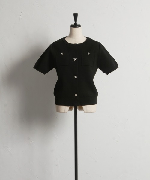 tocco closet カーディガン 「ZOZO限定」ビジューアソートボタン