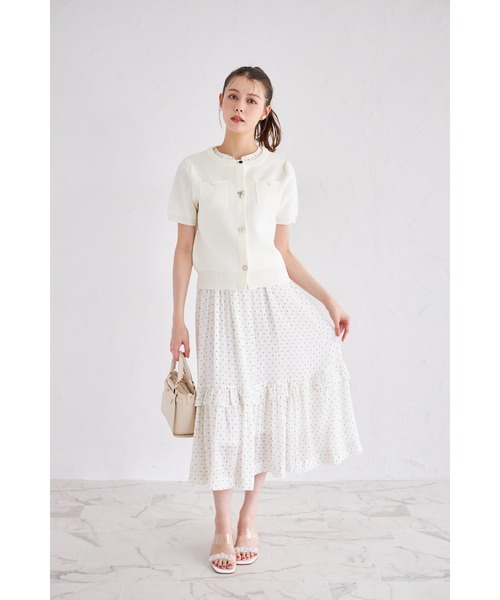 k@即購入可 tocco closet カーディガン 「ZOZO限定」ビジューアソートボタン