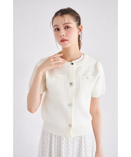 k@即購入可 tocco closet カーディガン 「ZOZO限定」ビジューアソートボタン