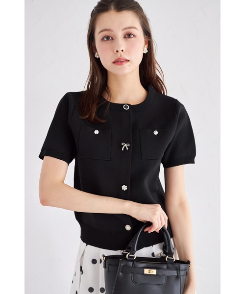 tocco closet カーディガン 「ZOZO限定」ビジューアソートボタン