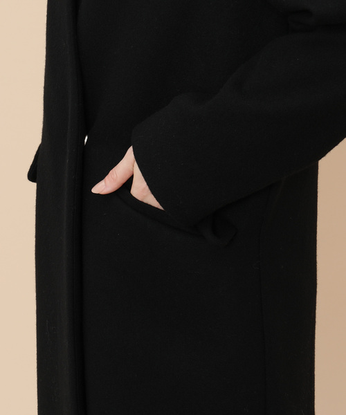 「ADAM ET ROPE'」 ノーカラーコート 38 ベージュ系その他 レディース_画像6