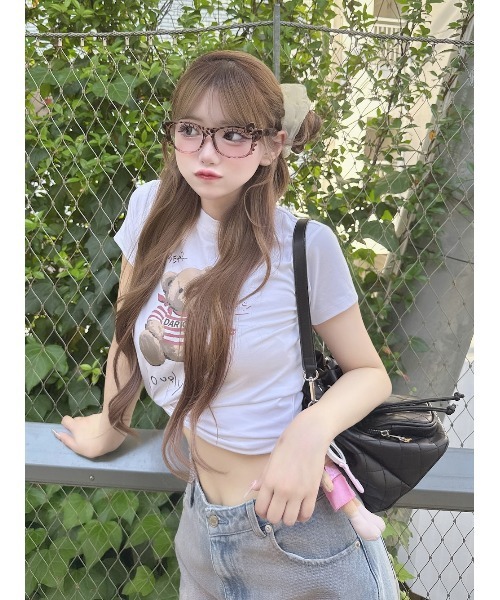 Darich♡新品イラストDベアTシャツ【Ｆ】 ラインカットロングTシャツ – Darich (ダーリッチ)