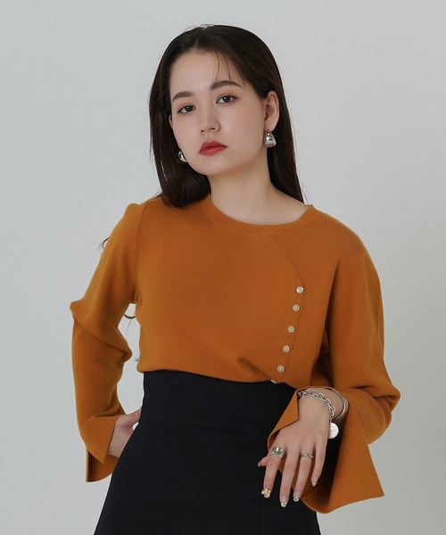 超美品 レザレクション マスタードイエローニット ロゴ長袖M 楽天市場