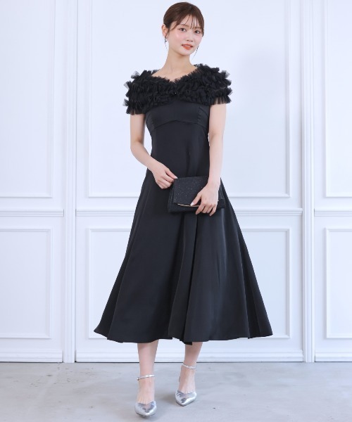 AND COUTURE ドレス チュールケープセットドレス : ZOZOTOWN