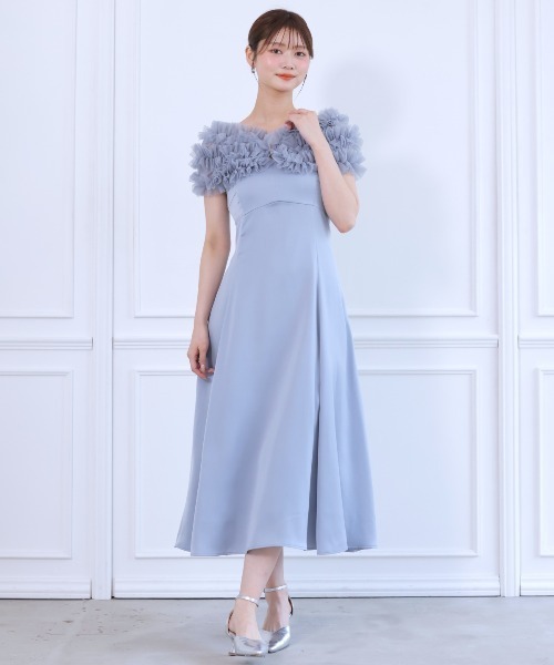 AND COUTURE ドレス チュールケープセットドレス : ZOZOTOWN
