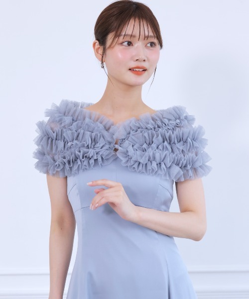 AND COUTURE ドレス チュールケープセットドレス : ZOZOTOWN