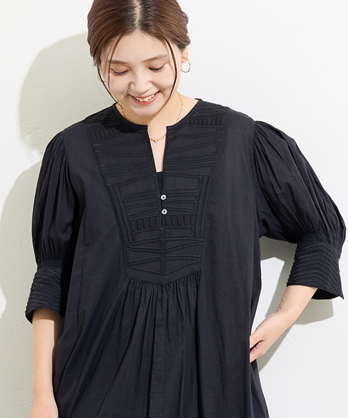 JOURNAL STANDARD エンブロイダリー　ワンピース　リネンコットン JOURNAL STANDARD ワンピース インディア幾何エンブロイダリー