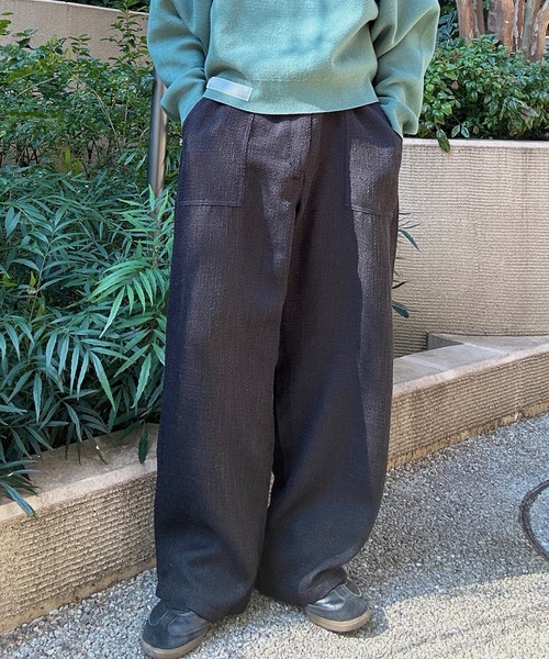 MandO（エムオー） パンツ ツイードライクベイカーパンツ/セットアップ