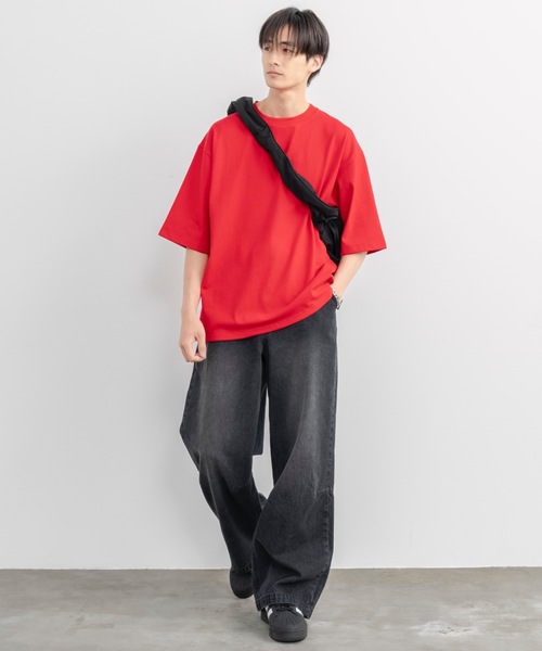 「SINSS」 加工デニムパンツ LARGE グレー メンズ