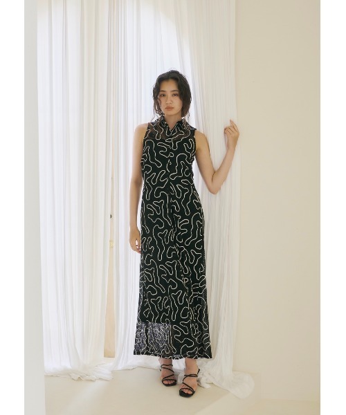 NOTRE emor（ノートルエモア） ワンピース wave cord design dress