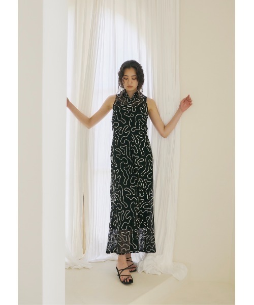 NOTRE emor（ノートルエモア） ワンピース wave cord design dress