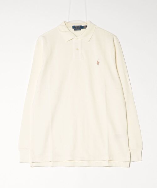 新品未使用　ポロラルフローレン　現行タグ　メンズポロシャツ　クリーム色XL POLO RALPH LAUREN（ポロ・ラルフローレン） ポロシャツ カスタム