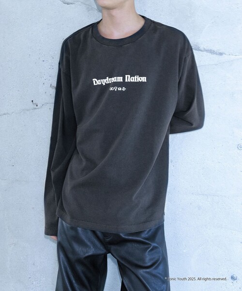 Sonic Youth ロングスリーブTシャツ XL ブラック sonic youth tシャツ × monkey time」プリント ロングスリーブ Tシャツ