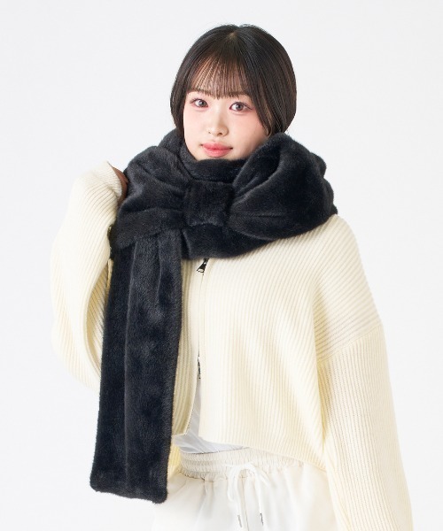estaa（エスタ） マフラー ストール フェイクファーマフラー ”ビッグ