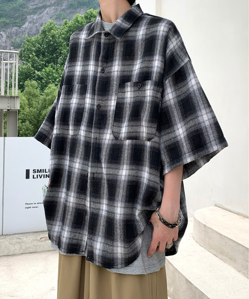 「neos」 半袖シャツ X-LARGE ブラック メンズ_画像4