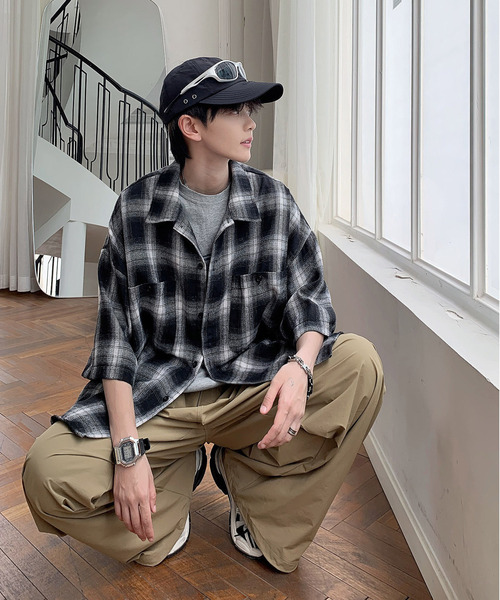 「neos」 半袖シャツ X-LARGE ブラック メンズ_画像6