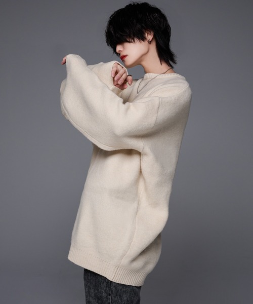 ADRER（アドラー） 長袖ニット X-SMALL ベージュ メンズ : ZOZOTOWN