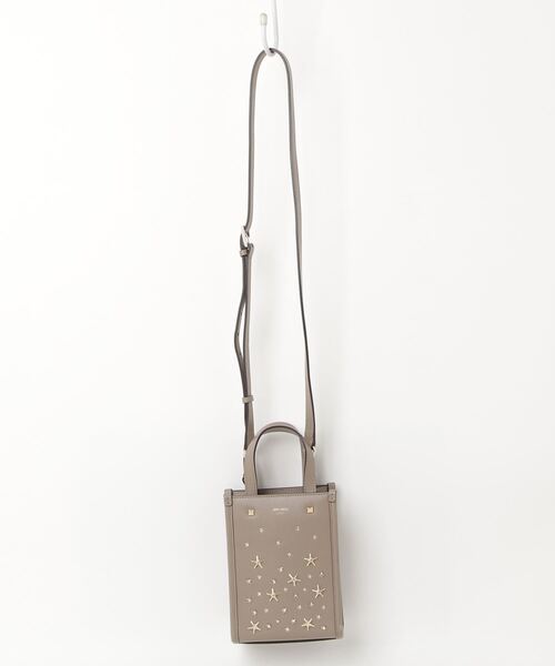 ジミーチュウ 2wayバッグ　Sサイズ JIMMY CHOO（ジミーチュウ） MINI N/S 2WAYバッグ - グレー レディース