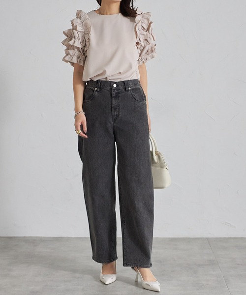 「each」 半袖ブラウス FREE サックスブルー レディース_画像6