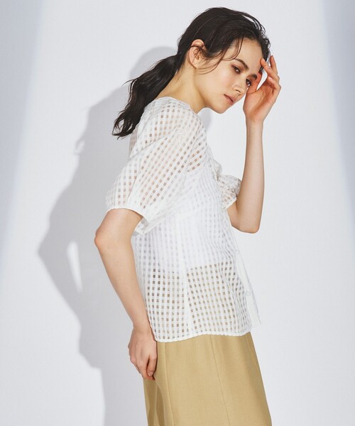 「GRACE CONTINENTAL」 半袖ブラウス 36 ブラック レディース_画像4