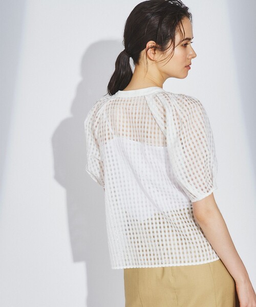 「GRACE CONTINENTAL」 半袖ブラウス 36 ブラック レディース_画像5