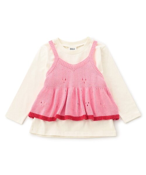 子供服② BREEZE（ブリーズ） tシャツ 「ジュニア対応」ニットビスチェ2P