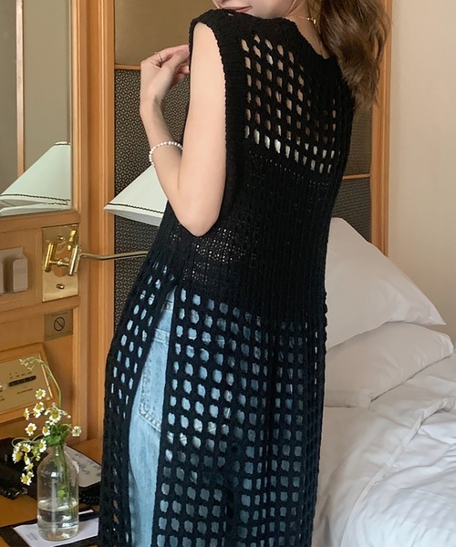 「Girly Doll」 「Doula Doula」ニットワンピース FREE オフホワイト レディース_画像4