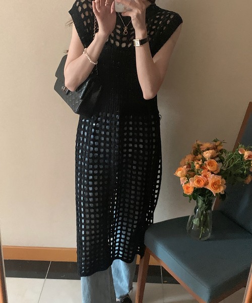 「Girly Doll」 「Doula Doula」ニットワンピース FREE オフホワイト レディース_画像7