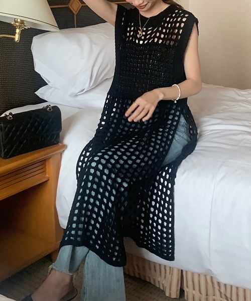 「Girly Doll」 「Doula Doula」ニットワンピース FREE オフホワイト レディース_画像8