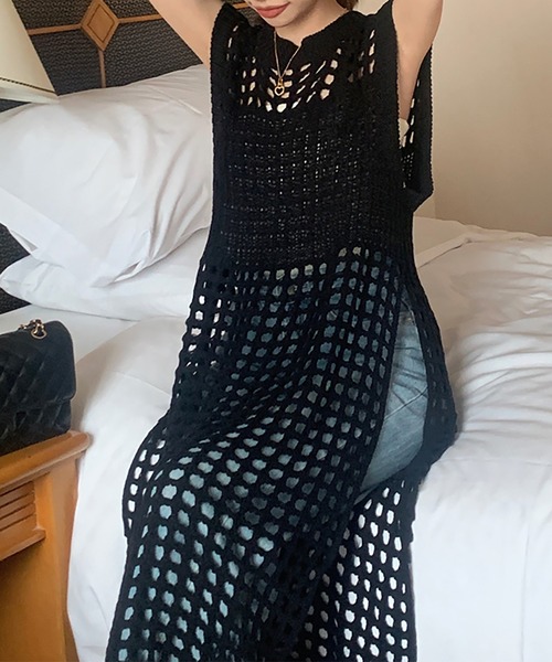 「Girly Doll」 「Doula Doula」ニットワンピース FREE オフホワイト レディース_画像9