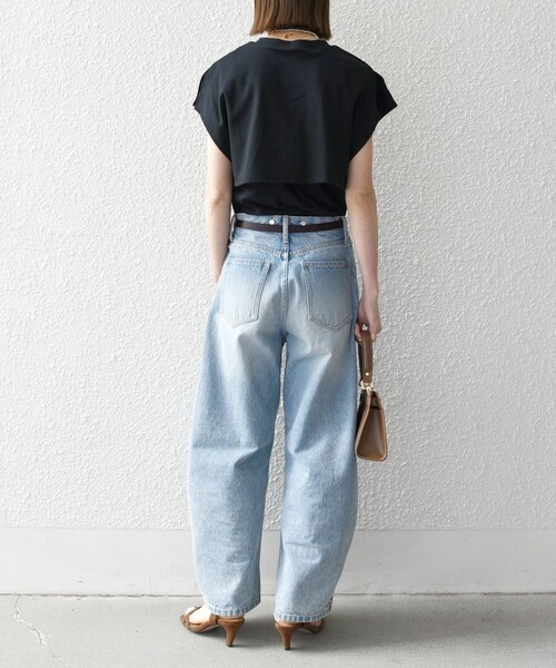 「SHIPS any」 半袖カットソー ONE SIZE ブルー レディース_画像3