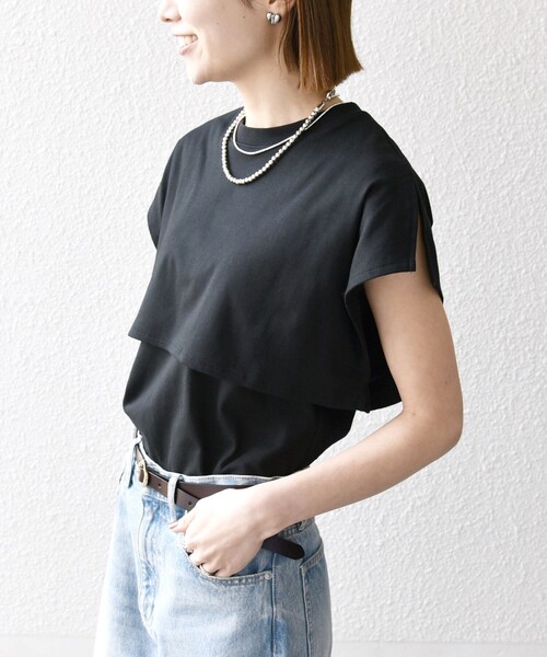 「SHIPS any」 半袖カットソー ONE SIZE ブルー レディース_画像5