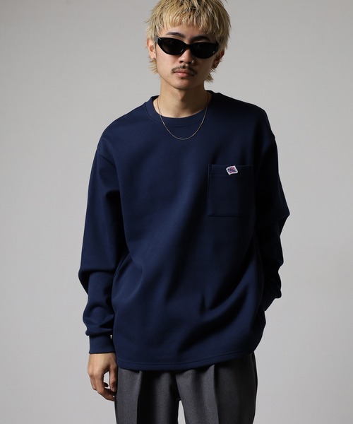 Greyson ネイビー 総柄トレーナー M（L） JEMORGAN（ジェーイーモーガン） トレーナー スウェット カノコ