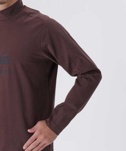 【ブラウン】サーモソーラ-バックカノコ長袖ハイネックカットソー <PERFORMANCE> (MENS) PING APPAREL｜サーモソーラ-バックカノコ長袖ハイネックカットソー