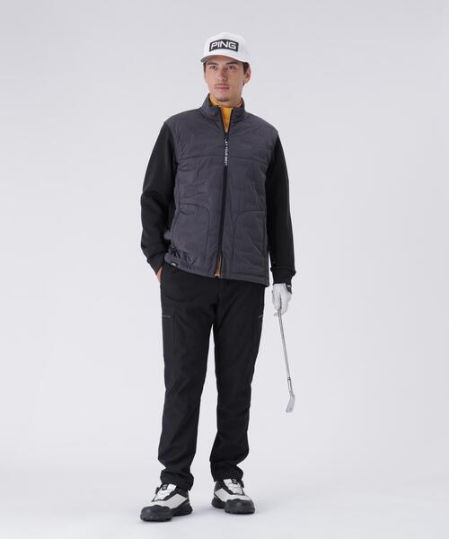 【グレー】サーモソーラ-バックカノコ長袖ハイネックカットソー <PERFORMANCE> (MENS) PING APPAREL｜サーモソーラ-バックカノコ長袖ハイネックカットソー