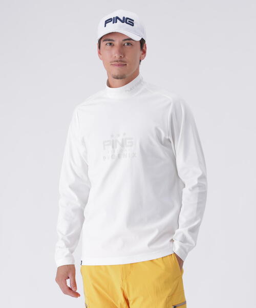 【グレー】サーモソーラ-バックカノコ長袖ハイネックカットソー <PERFORMANCE> (MENS) PING APPAREL｜サーモソーラ-バックカノコ長袖ハイネックカットソー