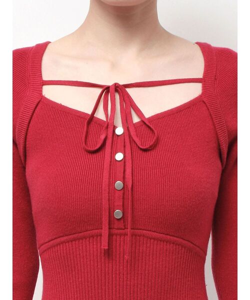 RESEXXY（リゼクシー） ワンピース リボンデザインニットワンピース