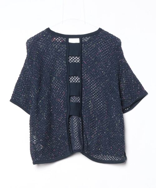 「Coohem」 半袖ニット 36 ネイビー レディース_画像2