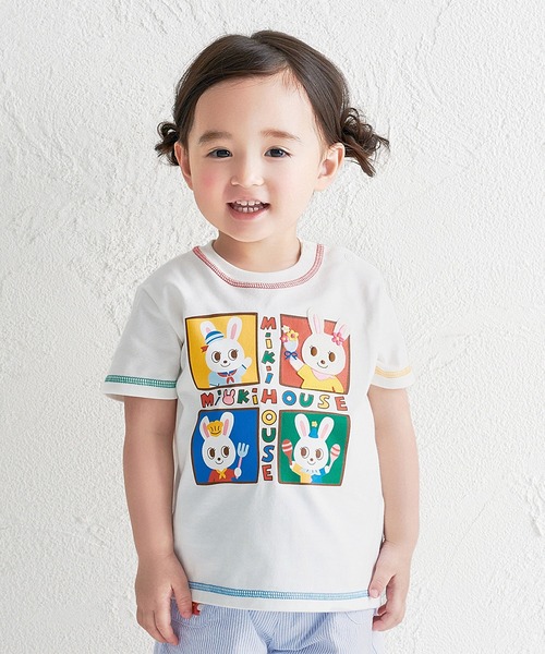新品未使用 ミキハウス うさこだだまし絵半袖Tシャツ MIKI HOUSE（ミキハウス） tシャツ お仕事うさこ半袖Tシャツ キッズ