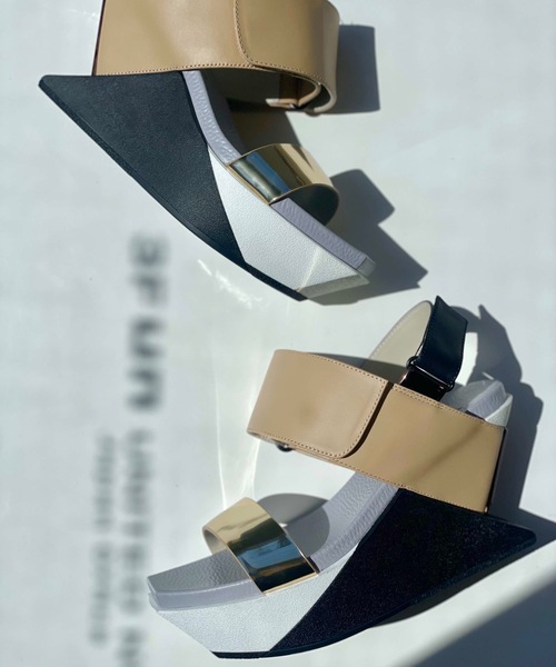 「UNITED NUDE」 ヒールサンダル 37 ゴールド レディース_画像4